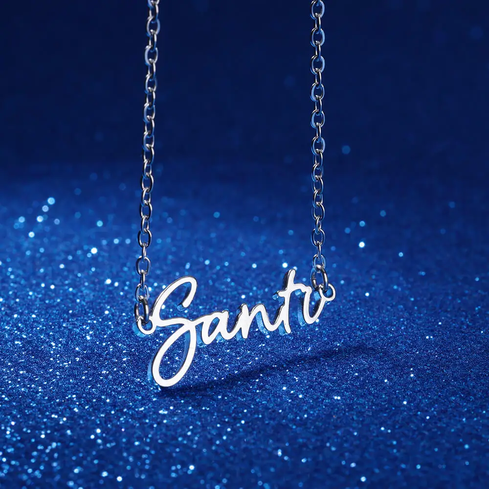 Custom Name Necklace For Women Silver Color Stainless Steel Scriptina Personalized Name Necklace 2023 Christmas Jewelry Gift
Custom Name Necklace For Women Silver Color Stainless Steel Scriptina Personalized Name Necklace 2023 Christmas Jewelry Gift
