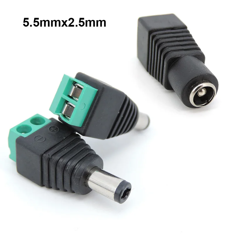 5pcs 12V 2.5 x 5.5mm 5.5*2.5mm DC Power Male female Plug Jack Adapter Connector cable terminal for CCTV camera LED Light W1
5pcs 12V 2.5 x 5.5mm 5.5*2.5mm DC Power Male female Plug Jack Adapter Connector cable terminal for CCTV camera LED Light W1