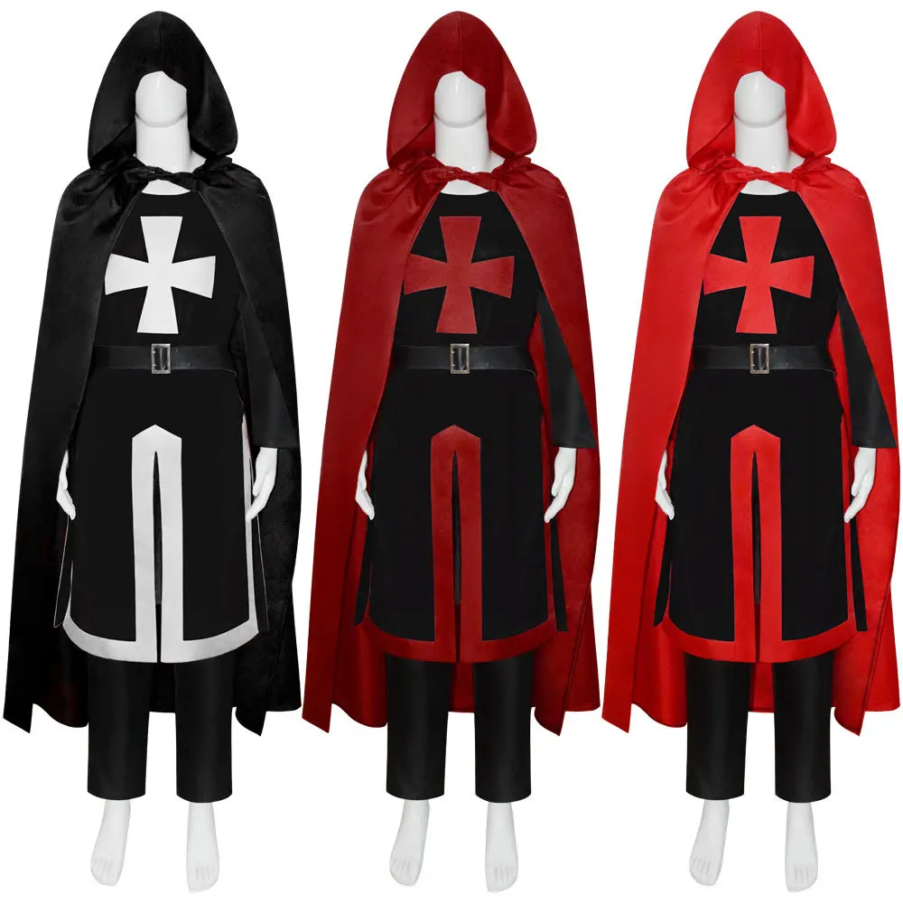 S-4XL Mens Medieval Crusader Knights Templar Tunic Costumes Renaissance Halloween Surcoat Warrior Black Plague Cloak Cosplay Top
S-4XL Mens Medieval Crusader Knights Templar Tunic Costumes Renaissance Halloween Surcoat Warrior Black Plague Cloak Cosplay Top