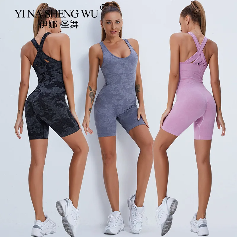 Sexy Women's Camouflage Tracksuit Yoga High Waist Play Suit Slim Sport Backless Top Running Sportswear Pants Push Up Jumpsuit
Sexy Women's Camouflage Tracksuit Yoga High Waist Play Suit Slim Sport Backless Top Running Sportswear Pants Push Up Jumpsuit