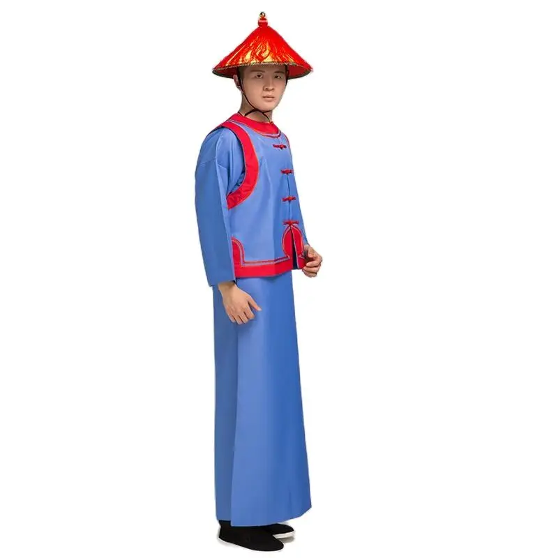 

The Qing Dynasty Soldier Suit For Men Ancient Royal Guard Costume Film Television Male Robe Halloween Cosplay Clothing