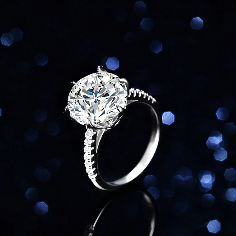 D Color 5 Carat Moissanite Diamond Classic Six Prong S925 Sterling Silver Ring Woman Wedding Gift All for Real and Free Shipping
D Color 5 Carat Moissanite Diamond Classic Six Prong S925 Sterling Silver Ring Woman Wedding Gift All for Real and Free Shipping