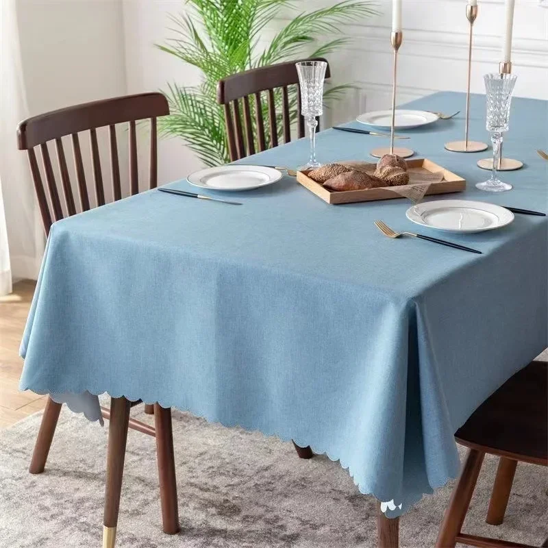 

Table Cloth Art Solid Color Table Cloth Plain Tea Table Cloth Cotton and Hemp Fresh Student Book SSLing43