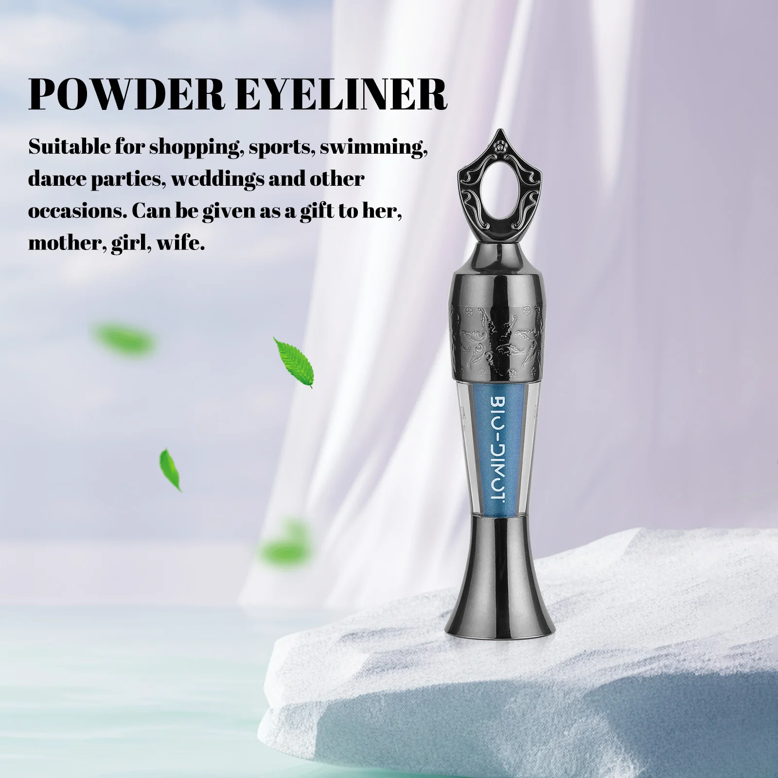 Blue Powder Eyeliner 2g by BIO-DIMOT, Long Lasting & Smudge Proof, Intense Color Eye Makeup for Swimming, Parties & Daily Use 4 S3f985965c597496590fc028ee857d408h