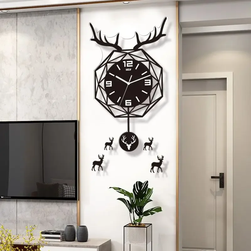 Nordic Home Living Room Decoration Clock Quartz Clock Fashion Creative Silent Deer Head Wall Wall Clock
Nordic Home Living Room Decoration Clock Quartz Clock Fashion Creative Silent Deer Head Wall Wall Clock