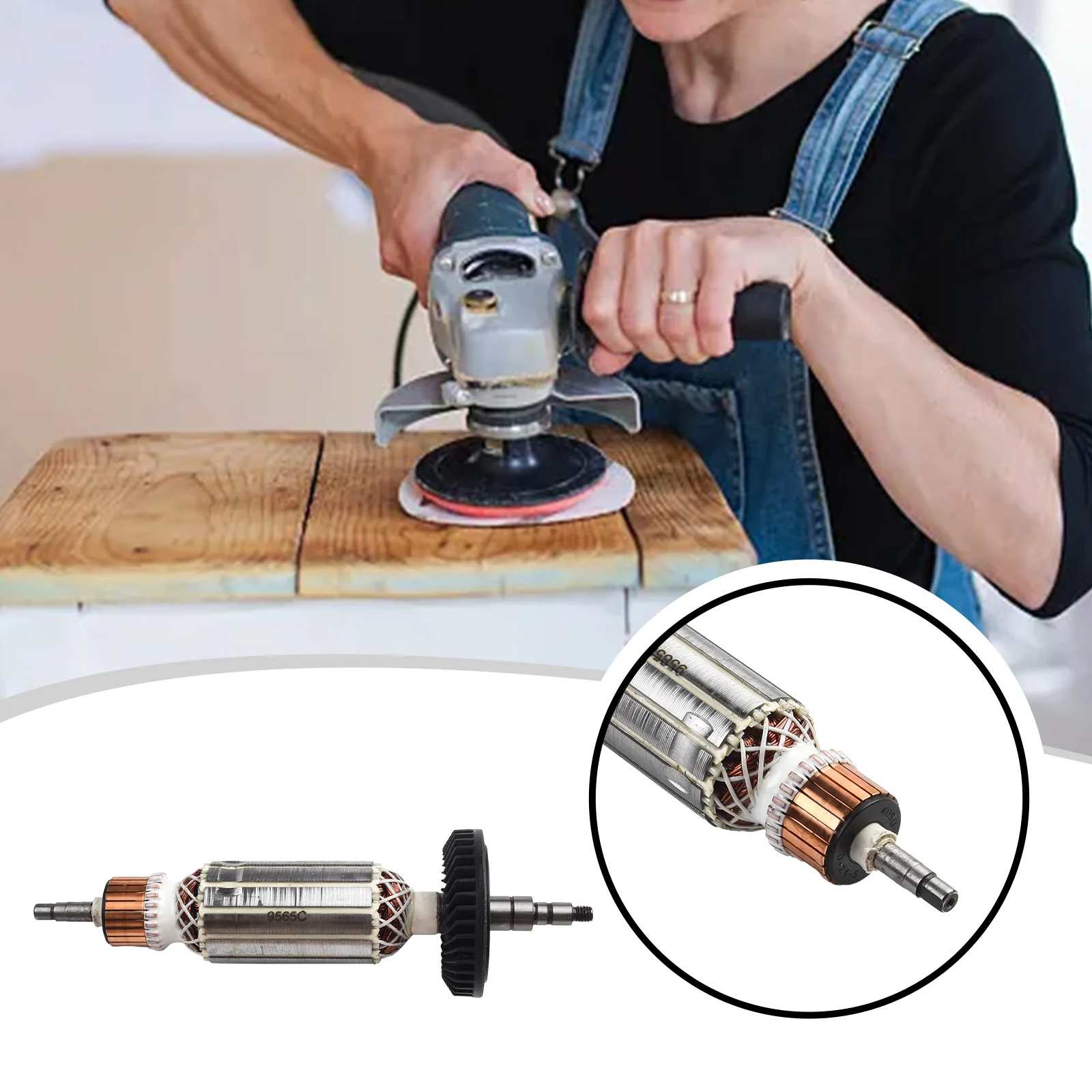 AC 220-240V Armature Rotor Replacement For Angle Grinder 9565C 9565CV 9565CVR 9565PC 9565PCV Angle Grinder Power Tool Accessory
AC 220-240V Armature Rotor Replacement For Angle Grinder 9565C 9565CV 9565CVR 9565PC 9565PCV Angle Grinder Power Tool Accessory