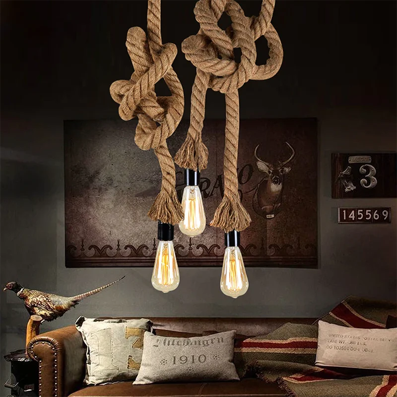 Retro Vintage Hemp Rope Pendant Light Industrial Pendant Lamp Creative Personaly Restaurant Living Room Bedroom CoffeeDecoration
Retro Vintage Hemp Rope Pendant Light Industrial Pendant Lamp Creative Personaly Restaurant Living Room Bedroom CoffeeDecoration