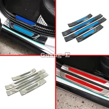 For Hyundai Sonata 10th DN8 2020 2021 2022 2023 Sticker Stainless Steel Door Sill Scuff Plate Cover Outside External Threshold