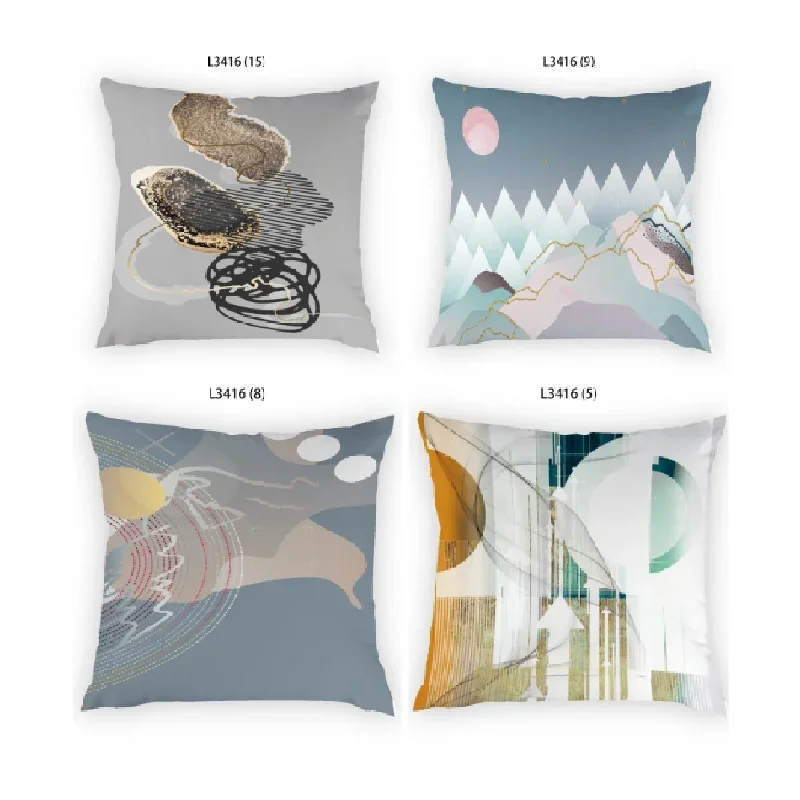 

Nordic Ins Style Geometric Pillowcase Mountains and Rivers Pillow Cover Home Decoration Landscape Cushion Covers DF1113