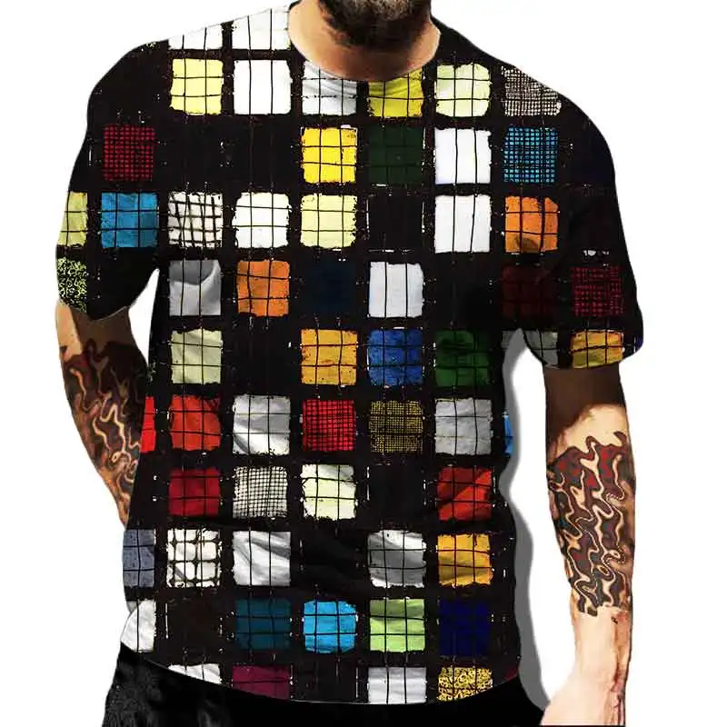 Summer Fashion Men/Women 3D Printing Colorful Pattern T-Shirt Street Personality Trend Wild Loose Oversized Short-Sleeved
Summer Fashion Men/Women 3D Printing Colorful Pattern T-Shirt Street Personality Trend Wild Loose Oversized Short-Sleeved