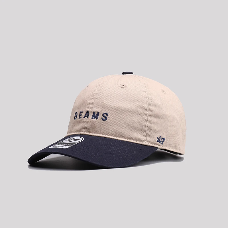 

BE*AMS Baseball Cap Branded Embroidery Washed Vintage Curved Brim Hat Men And Women Couples Duck Tongue Cap