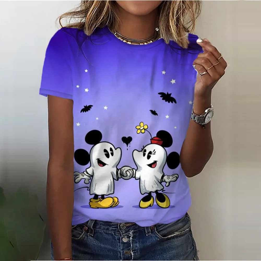 New Halloween Mickey Minnie Anime Pumpkin Pattern Children's Short-sleeved T-shirt Summer Women's Round Neck Casual Fashion Tops
New Halloween Mickey Minnie Anime Pumpkin Pattern Children's Short-sleeved T-shirt Summer Women's Round Neck Casual Fashion Tops