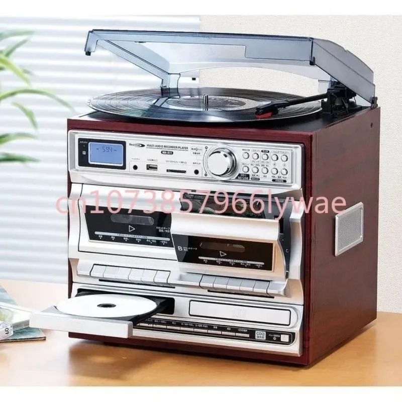 

Vinyl Record Player Modern Jukebox Antique Phonograph Bluetooth Audio Multi-Function Radio Tape CD USB