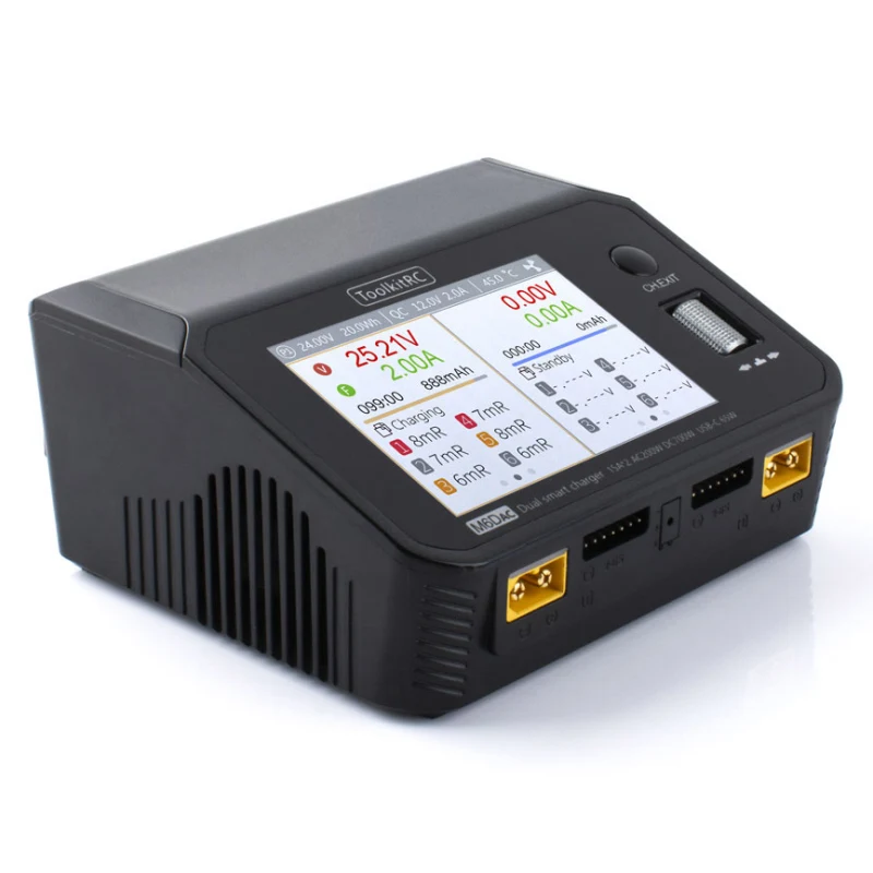 ToolkitRC M6dac Dual Channel RC Model Aircraft Battery Charger Smart Discharger AC 200W DC 350WX2 15A for 1-6S Lipo
ToolkitRC M6dac Dual Channel RC Model Aircraft Battery Charger Smart Discharger AC 200W DC 350WX2 15A for 1-6S Lipo
