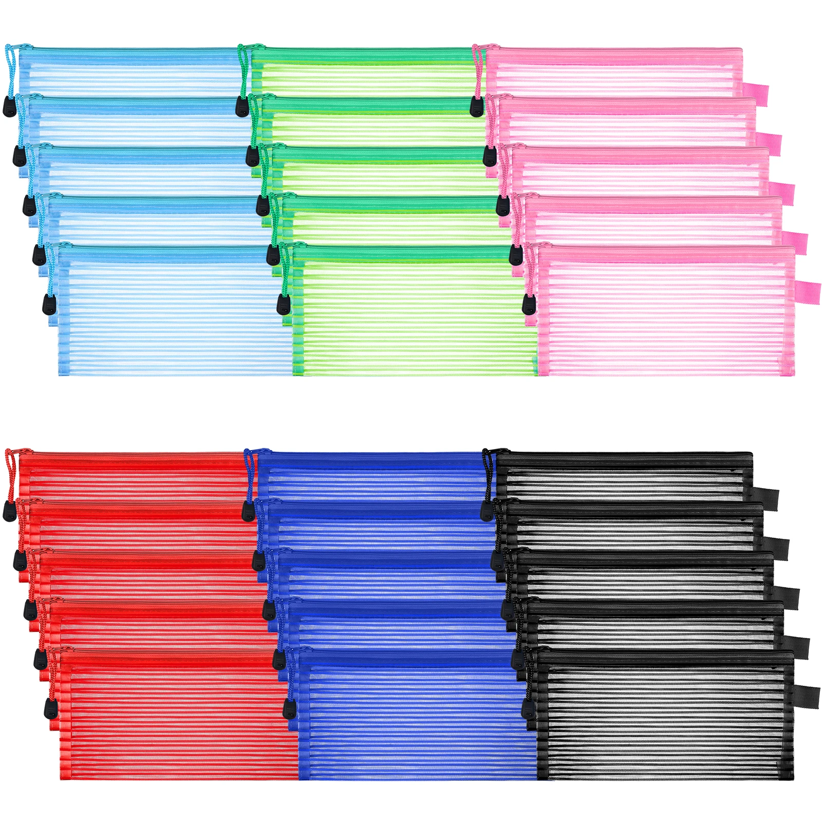 30Pcs Zipper Mesh Pouch Waterproof Zipper File Bags Zipper Document Organizer 6 Colors B6 Pencil Storage Pouches For School Offi
30Pcs Zipper Mesh Pouch Waterproof Zipper File Bags Zipper Document Organizer 6 Colors B6 Pencil Storage Pouches For School Offi
