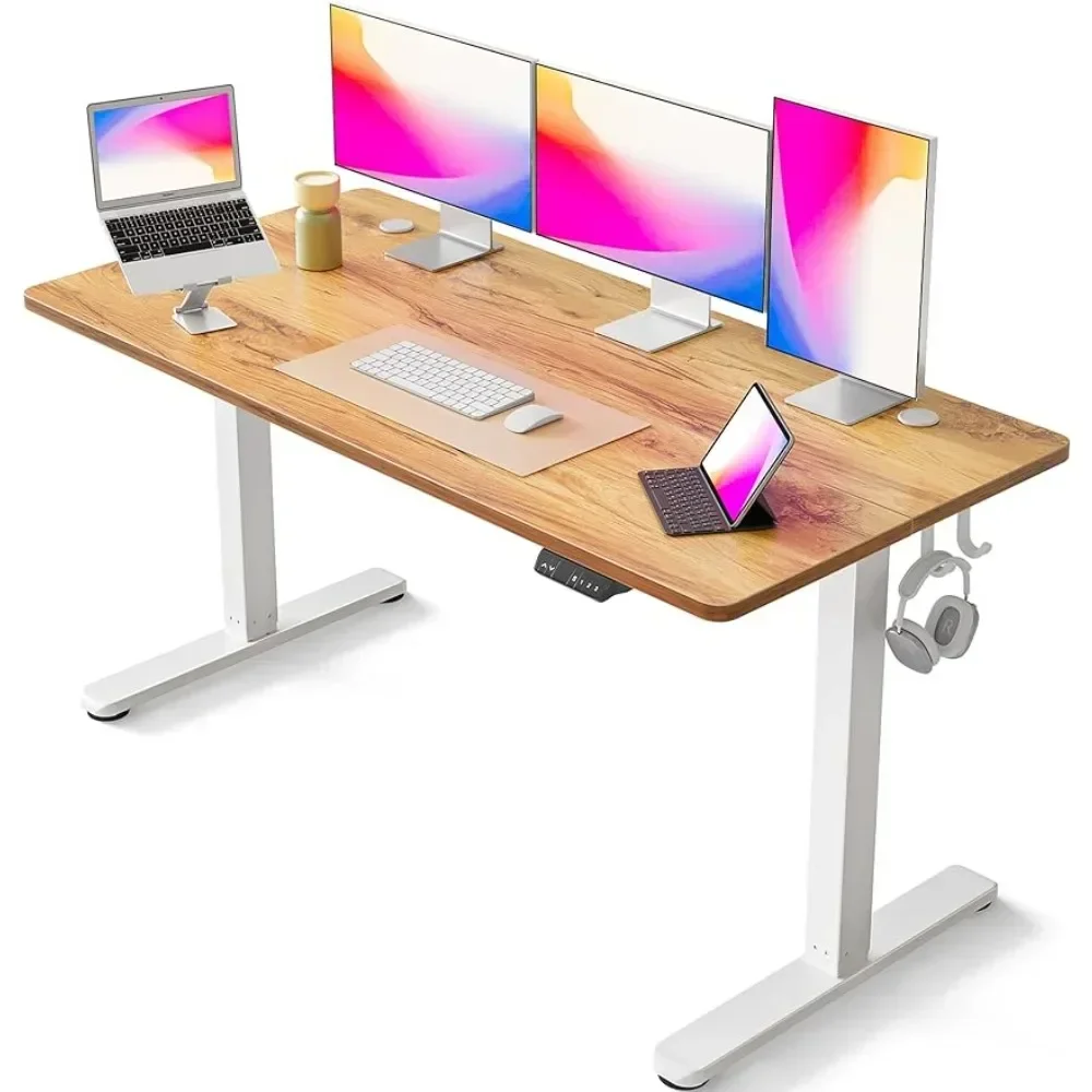 

63 X 24 Inches Height Adjustable Table Gaming Desk Electric Standing Desk Ergonomic Home Office Furniture With Splice Board