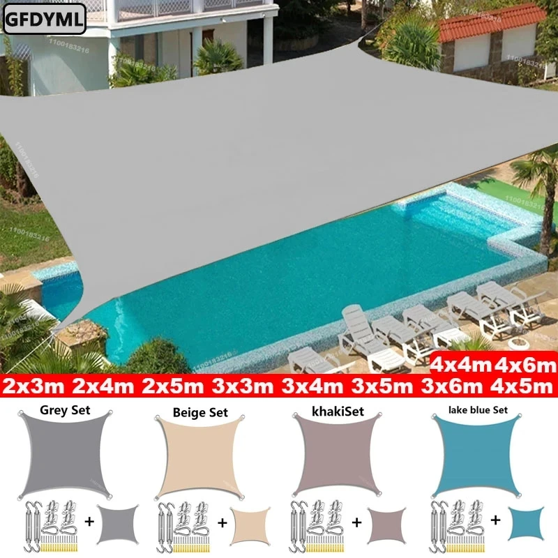Waterproof Sun Shelter Sunshade Protection Shade Sail Awning Camping Shade Cloth Large For Outdoor Canopy Garden Patio 3x5m 4x5m
Waterproof Sun Shelter Sunshade Protection Shade Sail Awning Camping Shade Cloth Large For Outdoor Canopy Garden Patio 3x5m 4x5m