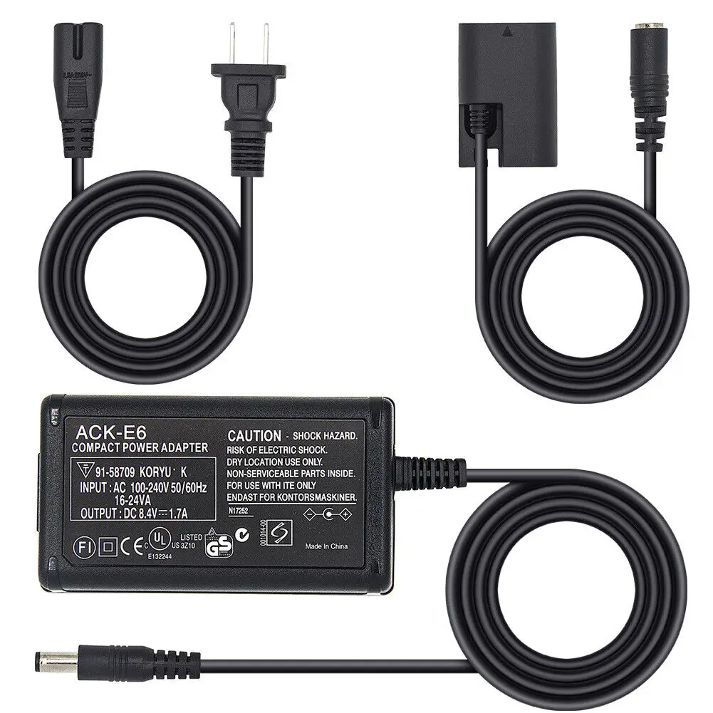 Decoded ACK-E6 AC Power Adapter Supply For Canon EOS R7 EOS 5D Mark IV III II 5D4 5DS R 6D 7D 7D Mark 2 60D 70D 80D 90D Camera
Decoded ACK-E6 AC Power Adapter Supply For Canon EOS R7 EOS 5D Mark IV III II 5D4 5DS R 6D 7D 7D Mark 2 60D 70D 80D 90D Camera