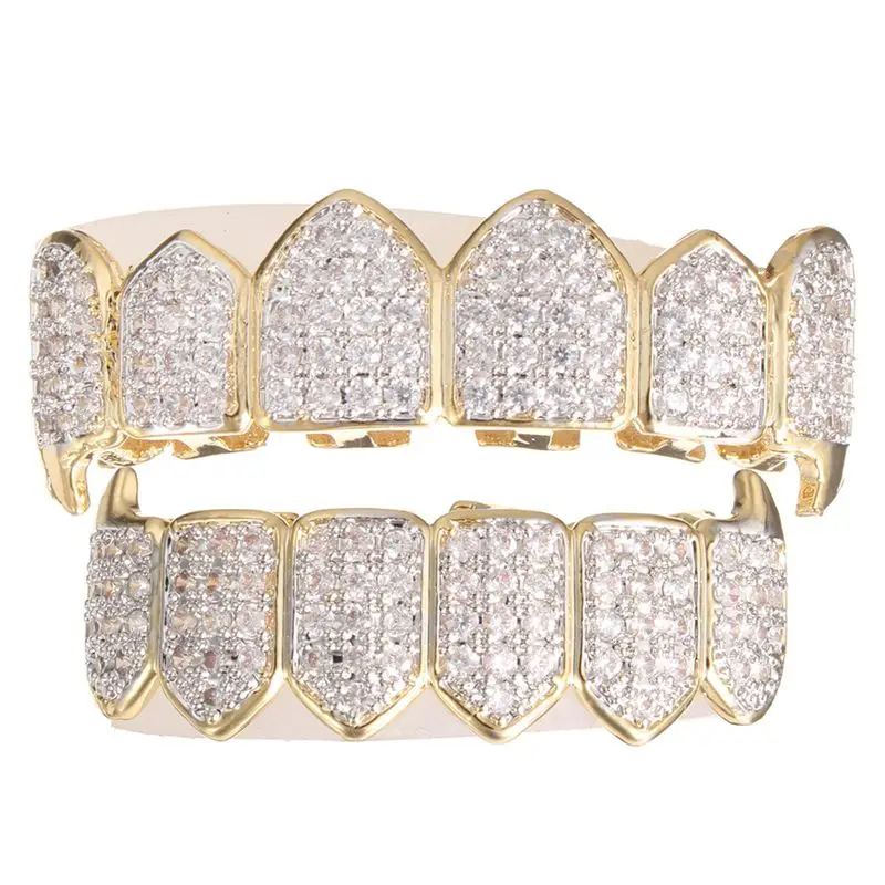 Позолоченные верхние и нижние коронки высокого качества, золотые
Позолоченные верхние и нижние коронки высокого качества, золотые