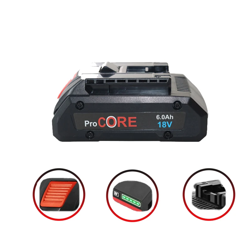 18V 6000mAh Li-Ion Battery Procore1600A016GB for Bosch 18Volt Max Cordless PowerTool Drill Bit 21700 Cells Built-in
18V 6000mAh Li-Ion Battery Procore1600A016GB for Bosch 18Volt Max Cordless PowerTool Drill Bit 21700 Cells Built-in