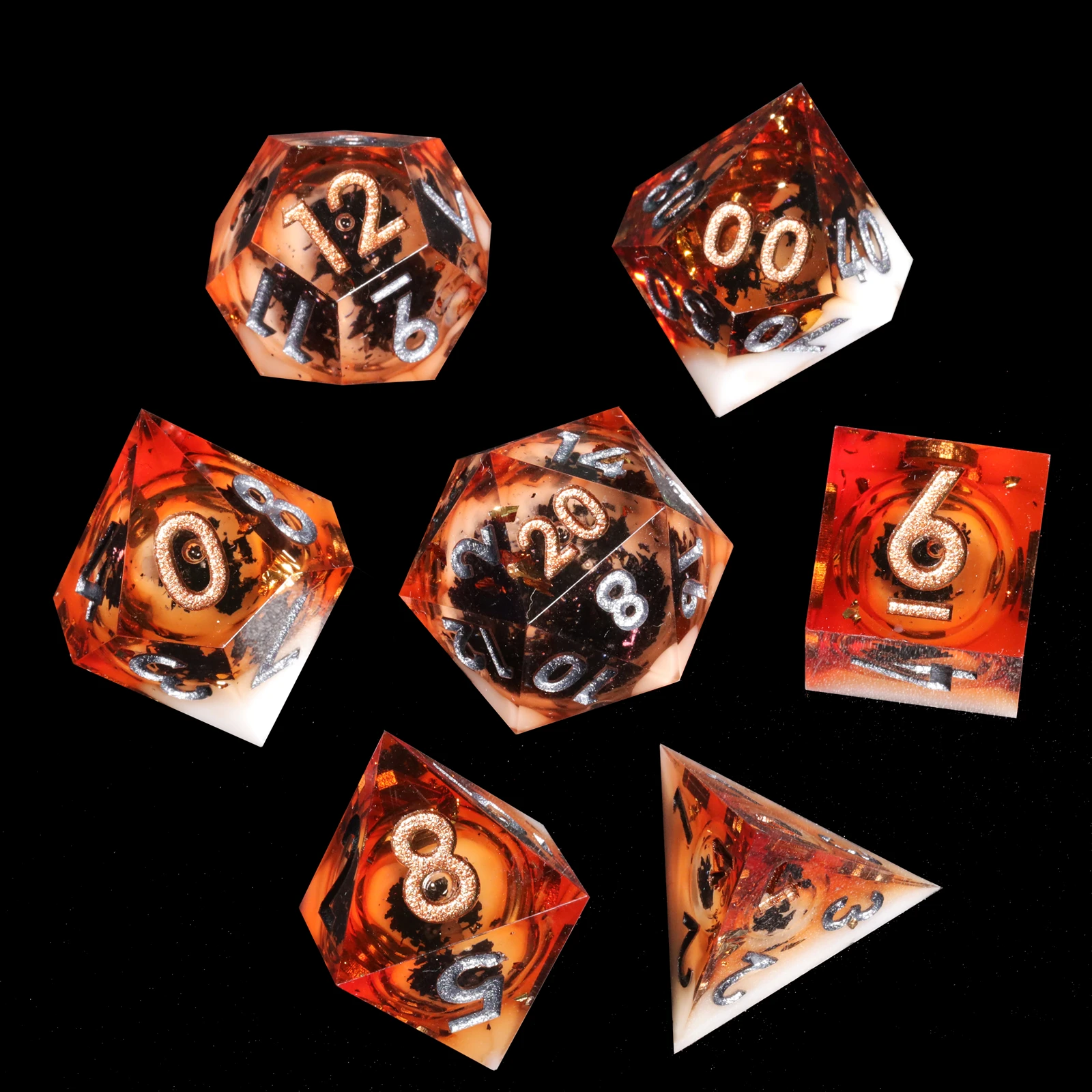 Mini Planet Two Colors Liquid Core Dice Sets Polyhedral Resin Dice With Sharp Edges Unique Quicksand D&D Dice For RPG Table Game
Mini Planet Two Colors Liquid Core Dice Sets Polyhedral Resin Dice With Sharp Edges Unique Quicksand D&D Dice For RPG Table Game