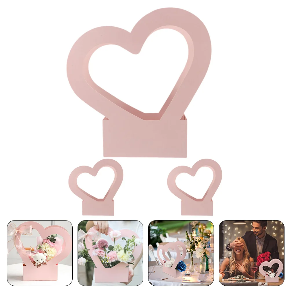 3 Pcs Heart-shaped Love Flower Box Decor Empty Florist Bouquet Packaging Bag Paper Floral Container
3 Pcs Heart-shaped Love Flower Box Decor Empty Florist Bouquet Packaging Bag Paper Floral Container