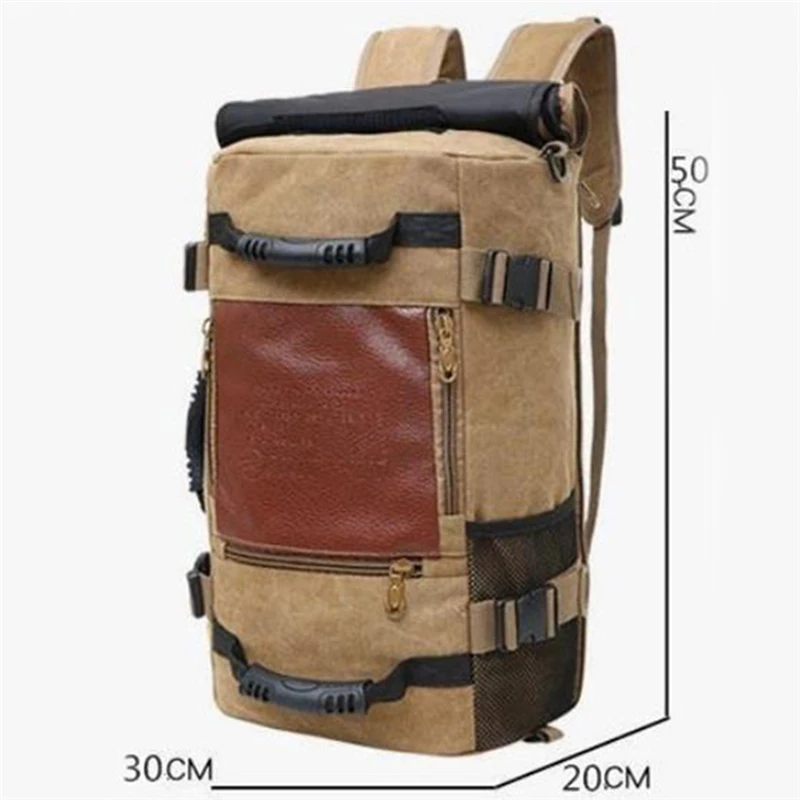 Travel Rucksack Multifunctional Travel Bucket Backpack Men Rugzak 4 Colors Canvas College Student School Backpack 2024 Travel Rucksack Multifunctional Travel Bucket Backpack Men Rugzak 4 Colors Canvas College Student School Backpack 2024
