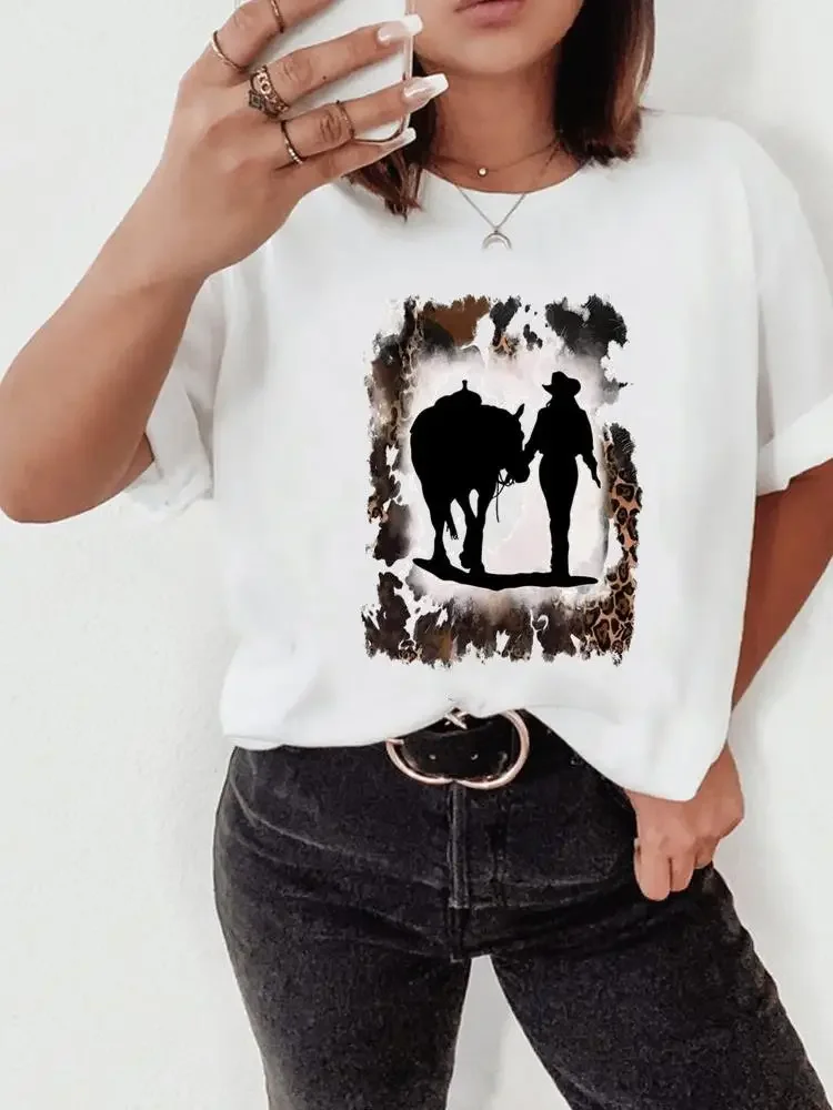 Women Clothes Fashion Print T Shirt Short Sleeve Tee Graphic T-shirt Animal Horse Love Trend Clothing Summer Top Basic
Women Clothes Fashion Print T Shirt Short Sleeve Tee Graphic T-shirt Animal Horse Love Trend Clothing Summer Top Basic