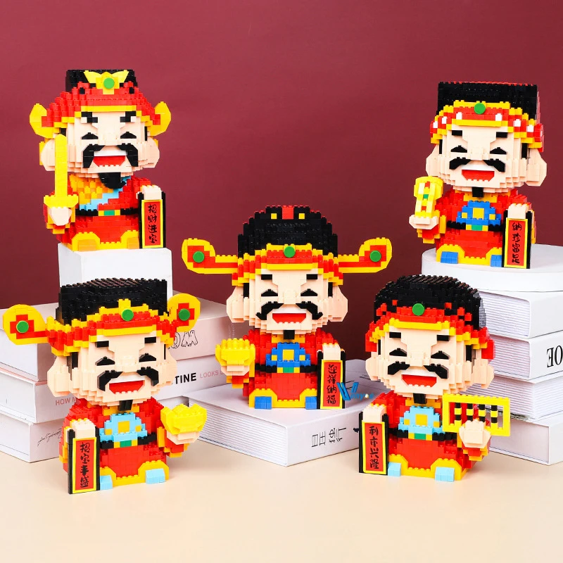 

Конструктор «Бог богатства» в китайском стиле, забавная 3D головоломка «сделай сам», фигурка, собранные Волшебные кирпичи, игрушки для детей, рождественский подарок