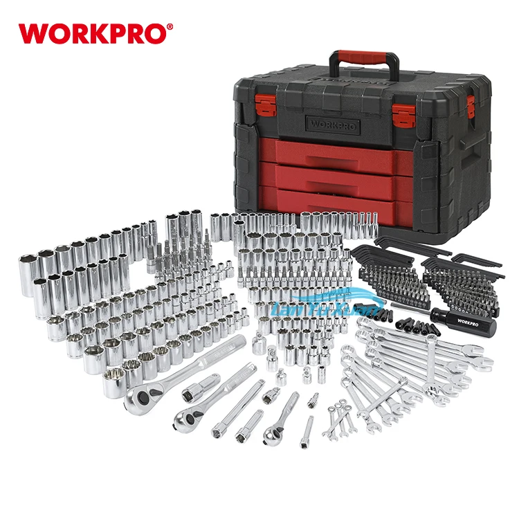 WORKPRO 450PC набор инструментов, автомобильный фотогаечный ключ, механический ручной инструмент с выдвижным ящиком
WORKPRO 450PC набор инструментов, автомобильный фотогаечный ключ, механический ручной инструмент с выдвижным ящиком