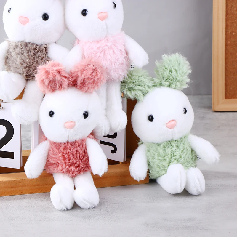 

Cute Rabbit Keychain Plush Doll Toy Cartoon Bunny Animal Keyring Pendant Backpack Charms Bag Hanging Ornaments Decor Accessories