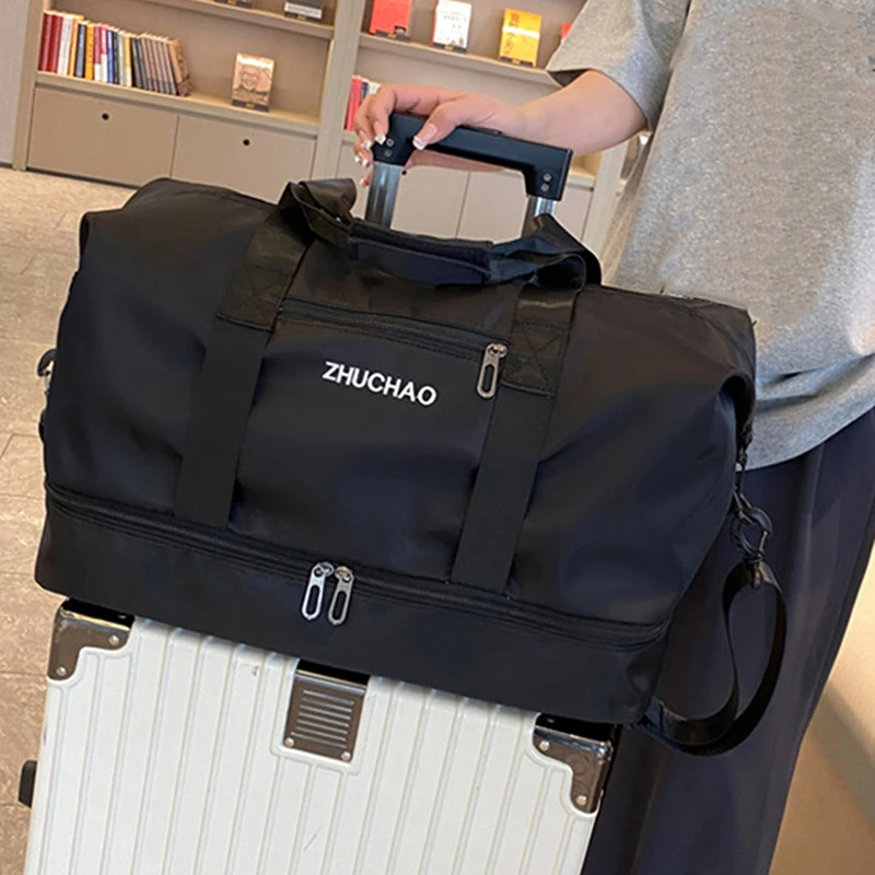 

Large Capacity Women's Travel Bag Waterproof Nylon Weekend Outdoor Overnight Duffel Bag Men Hand Luggage Large Bag Packing Cube