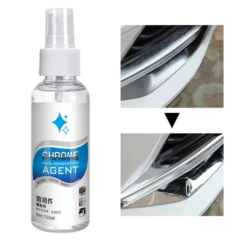 

Chrome Cleaner Rust Remover 100ml Rust Preventive Coating Anti-Rust Stain Remover For Cars Rust Remover For Car Chrome Spray