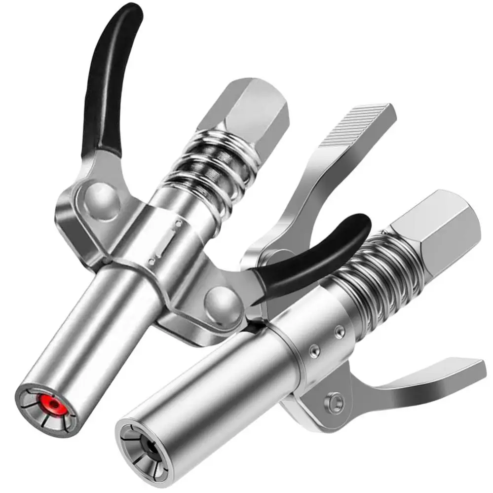 Grease Gun Coupler 12000 PSI Double Handle Quick Release Grease Tip for Excavators / Harvesters / Automobile Repair
Grease Gun Coupler 12000 PSI Double Handle Quick Release Grease Tip for Excavators / Harvesters / Automobile Repair