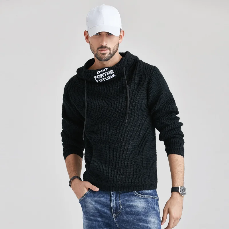 Brand Casual Hooded Sweaters New Autumn Fashion Knitted Hoodies Streetwear High Quality Solid Men Sweater
Brand Casual Hooded Sweaters New Autumn Fashion Knitted Hoodies Streetwear High Quality Solid Men Sweater
