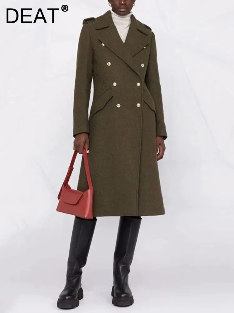 DEAT 2023 Autumn Winter New Trendy Personality Design Slim Woolen Trench Coat Women's Double Breasted Windbreaker Jacket 19F3444
DEAT 2023 Autumn Winter New Trendy Personality Design Slim Woolen Trench Coat Women's Double Breasted Windbreaker Jacket 19F3444