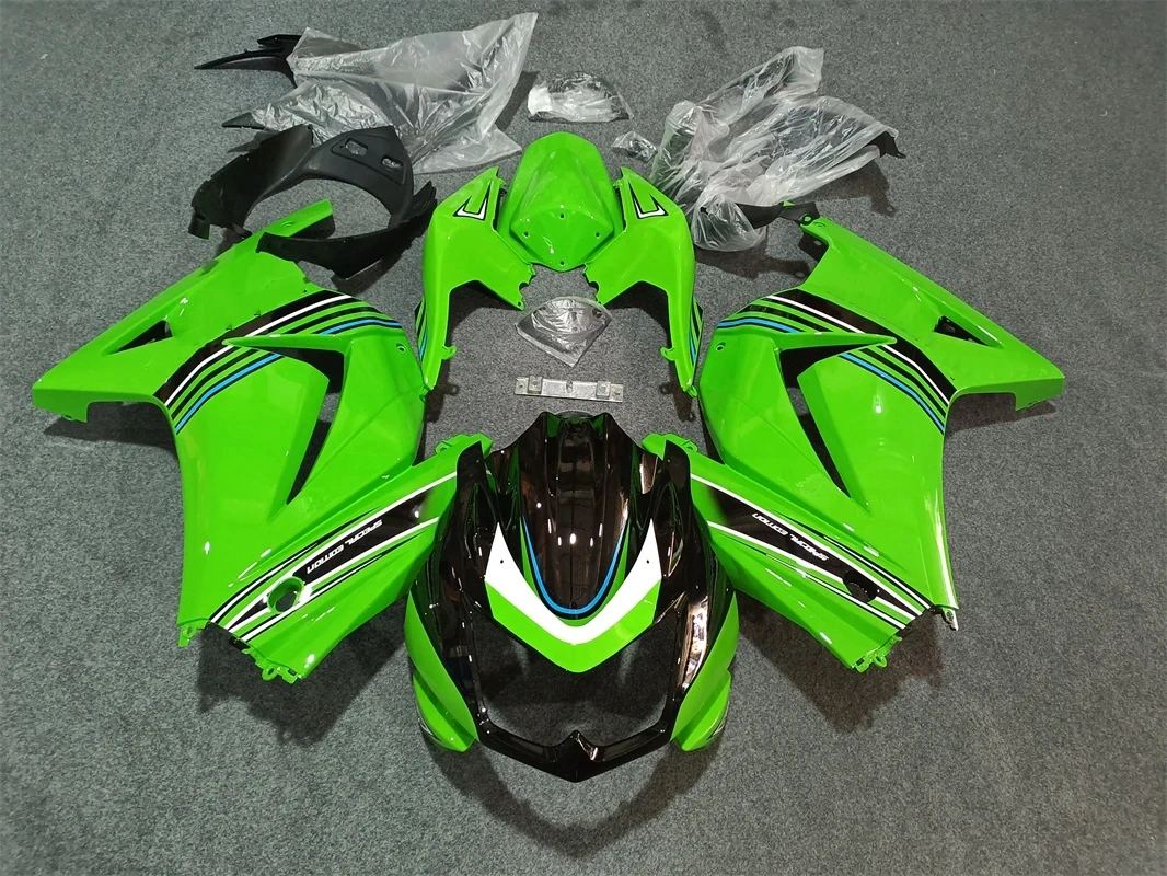 Injection mold plastic Fairing kit for Kawasaki ninja 250r 2008-2012 EX250 08 09 10 11 12 all glossy green fairings
Injection mold plastic Fairing kit for Kawasaki ninja 250r 2008-2012 EX250 08 09 10 11 12 all glossy green fairings