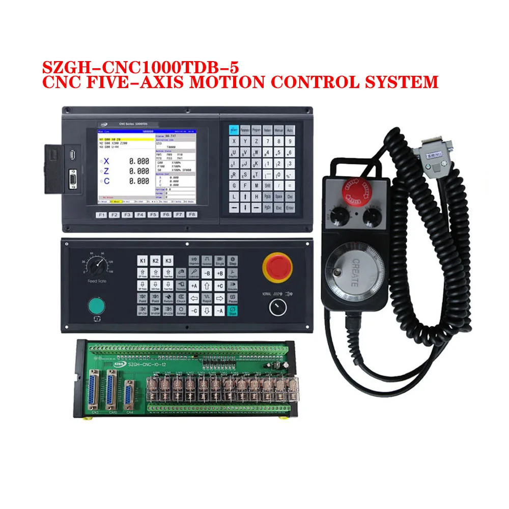 SZGH-CNC1000TDb-5 Offline CNC five-axis motion control system lathe controller G code servo stepper with handwheel MPG
SZGH-CNC1000TDb-5 Offline CNC five-axis motion control system lathe controller G code servo stepper with handwheel MPG