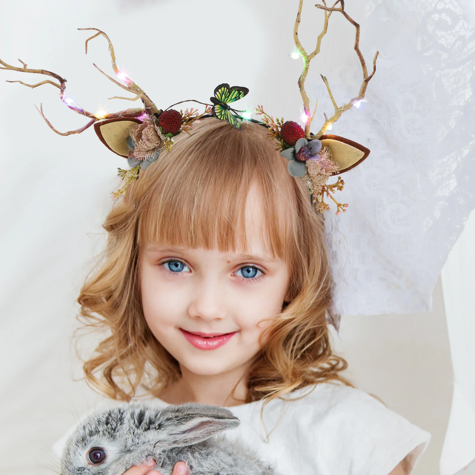 Christmas Glowing Antler Headband Hair Hoop Headbands Flowers Antlers Women's Kids Costumes
Christmas Glowing Antler Headband Hair Hoop Headbands Flowers Antlers Women's Kids Costumes