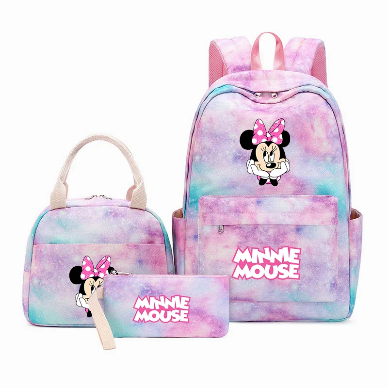 3Pcs/Set Disney Mickey Minnie Mouse Backpack Colorful Bag Girls School bags Teenager with Lunch Bag Travel Mochilas Sets
3Pcs/Set Disney Mickey Minnie Mouse Backpack Colorful Bag Girls School bags Teenager with Lunch Bag Travel Mochilas Sets