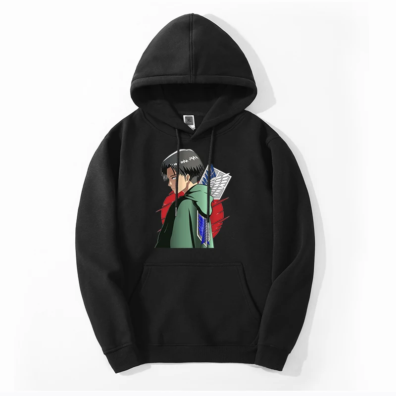 

AttackTitan Eren Spring Men Fashion Print Sweatshirts Hoodie Fashion Attack On Titan Eren Levi Anime Clothes Simple Hoody