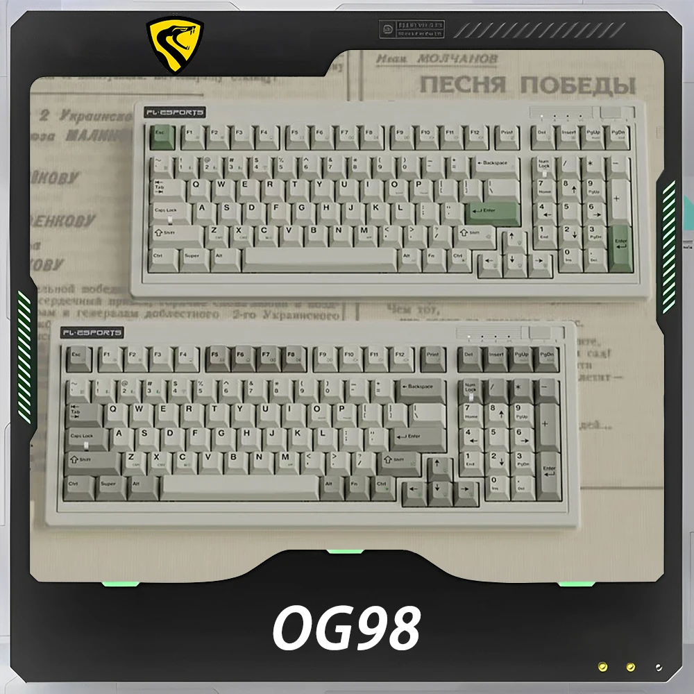 Механическая клавиатура FL ESPORTS OG98, Беспроводная игровая клавиатура с тремя режимами RGB, с функцией горячей замены, эргономичная, для ПК, офиса
Механическая клавиатура FL ESPORTS OG98, Беспроводная игровая клавиатура с тремя режимами RGB, с функцией горячей замены, эргономичная, для ПК, офиса