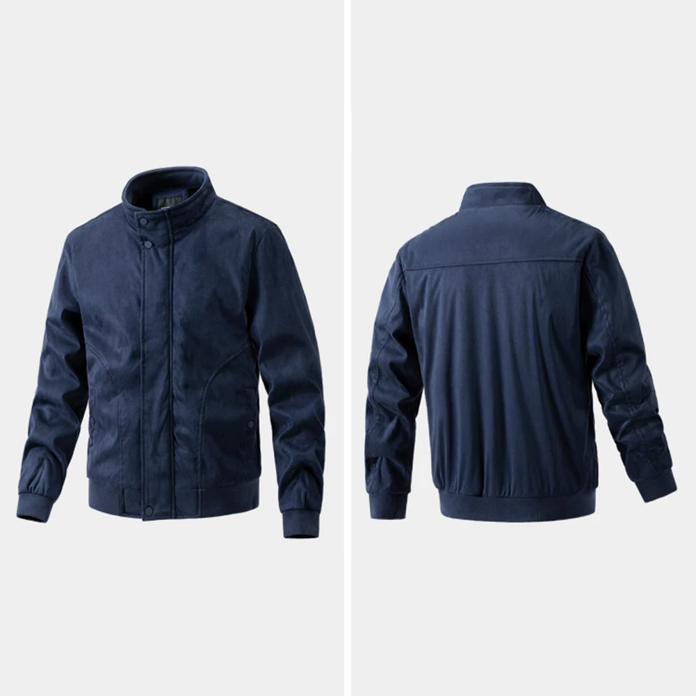 Buckskin Jacket Coat Cardigan Long Sleeve Solid Color Stand Collar Windbreaker Winter Affordable Fashion For Men
Buckskin Jacket Coat Cardigan Long Sleeve Solid Color Stand Collar Windbreaker Winter Affordable Fashion For Men