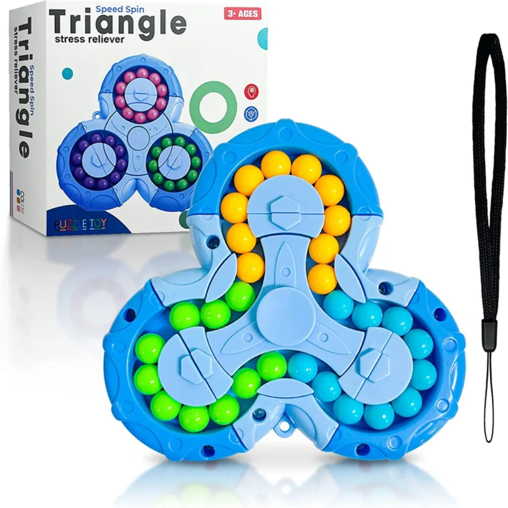 

Rotating Magic Bean Rubik's Cube Fingertip Toys Children's Puzzle Creative Education Interactive Game Fidget Spinner