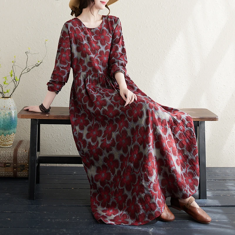 NYFS 2023 Autumn New Holiday Long Sleeve Womens Dresses Vestidos Robe Ete Femme Elbise Loose Print Cotton Linen Long Dress
NYFS 2023 Autumn New Holiday Long Sleeve Womens Dresses Vestidos Robe Ete Femme Elbise Loose Print Cotton Linen Long Dress