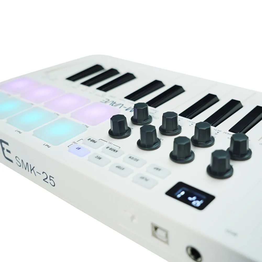 Brand New Keyboard Controller 25 Key 2000mAh 25-Key 321 * 178 * 46mm Controller Drum Pads Keyboard M-VAVE MIDI
Brand New Keyboard Controller 25 Key 2000mAh 25-Key 321 * 178 * 46mm Controller Drum Pads Keyboard M-VAVE MIDI