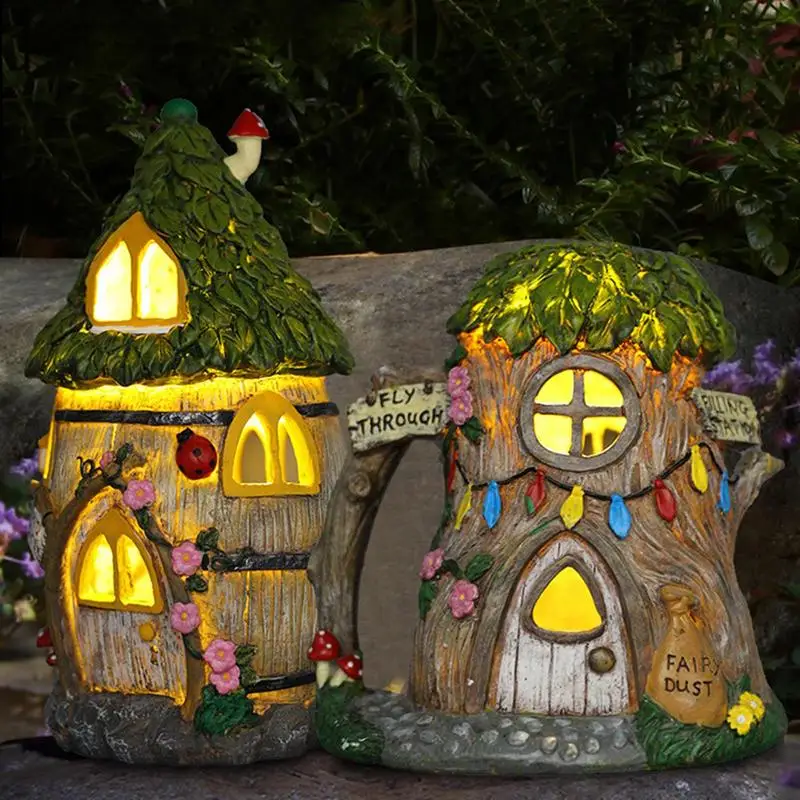 Miniature Solar Garden Resin Fairy House creative flower house shape outdoor waterproof lawn lamp Garden Statues Decoration
Miniature Solar Garden Resin Fairy House creative flower house shape outdoor waterproof lawn lamp Garden Statues Decoration