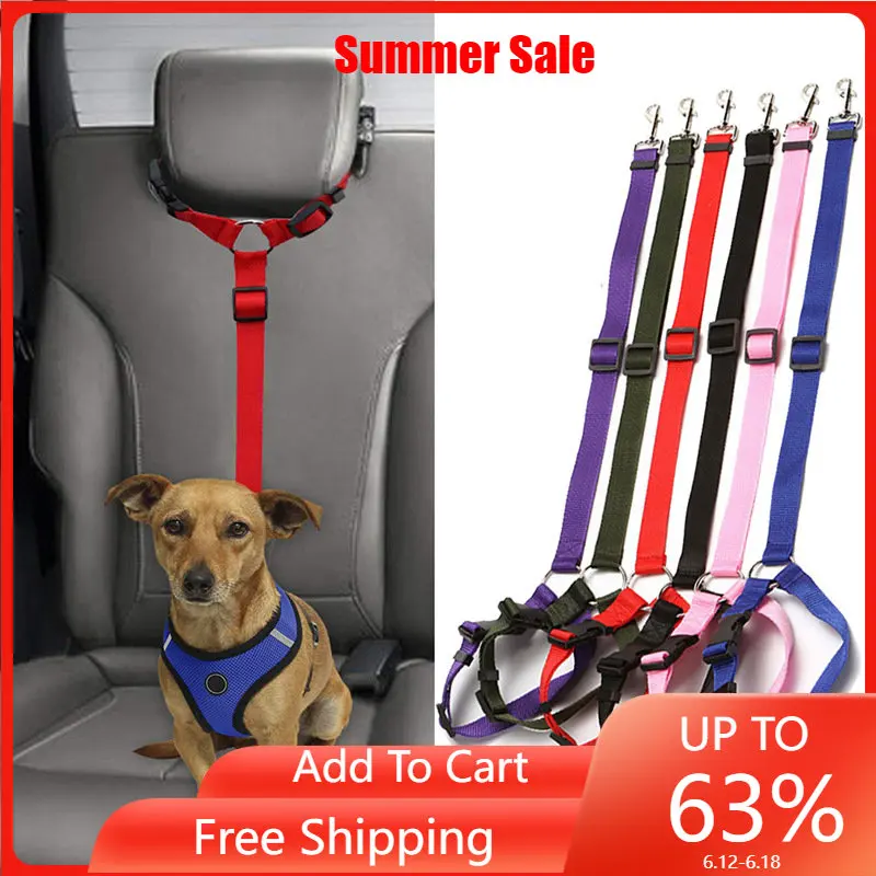 2 In 1 Pet Car Seat Belt Nylon Lead Leash Backseat Safety Belt Solid Color Adjustable Dogs Harness Collar Pet Accessories
2 In 1 Pet Car Seat Belt Nylon Lead Leash Backseat Safety Belt Solid Color Adjustable Dogs Harness Collar Pet Accessories