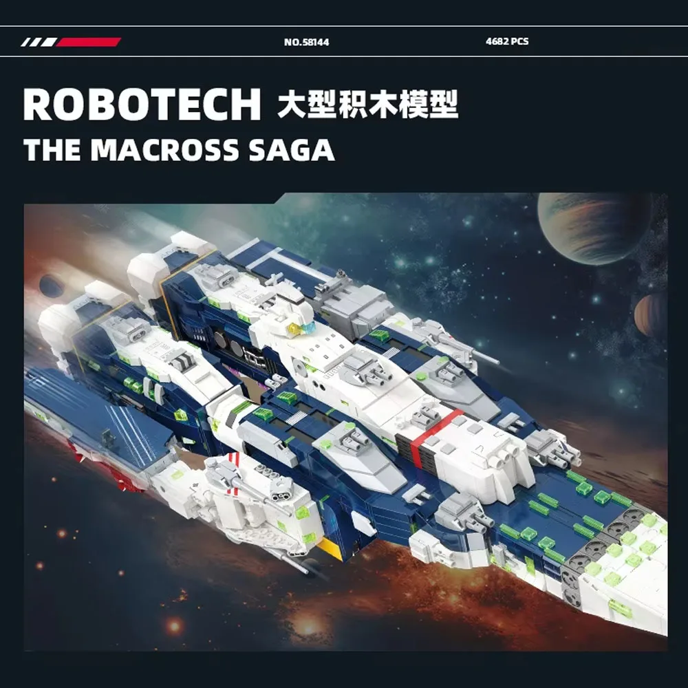 IN STOCK 58144 MOC Creativity Spacecraft SDF-1 Macross Building Blocks 2in1 Anime Toys for Children Christmas Gift Set 4682 pcs IN STOCK 58144 MOC Creativity Spacecraft SDF-1 Macross Building Blocks 2in1 Anime Toys for Children Christmas Gift Set 4682 pcs
