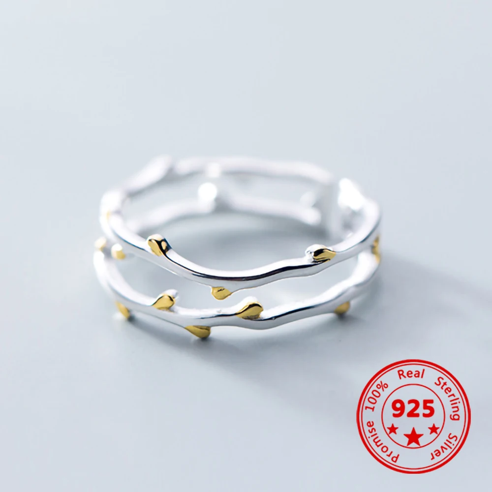 Creative Double Tree Branch Fresh Cute Sweet Art 925 Sterling Silver Female Resizable Opening Rings Fine Jewelry Minimalist Gift
Creative Double Tree Branch Fresh Cute Sweet Art 925 Sterling Silver Female Resizable Opening Rings Fine Jewelry Minimalist Gift